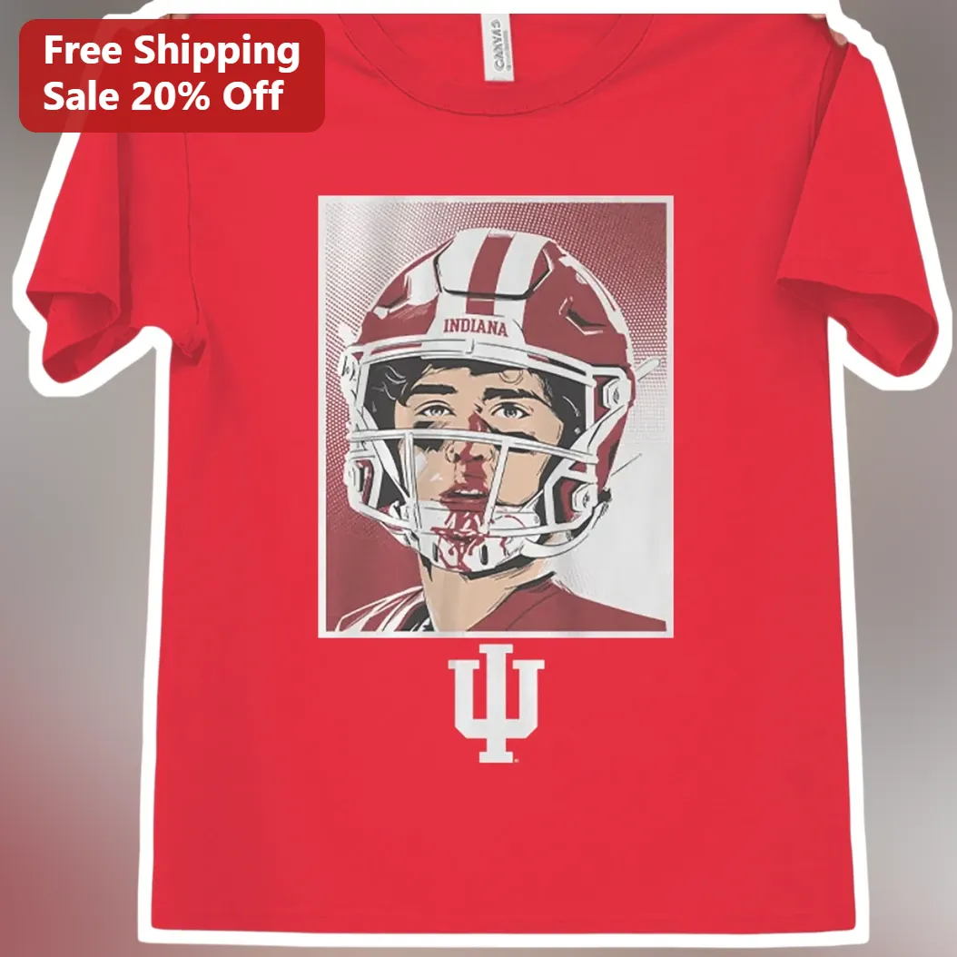 Indiana Hoosiers Football Player Retro Pop Art Graphic Tee for Men Women College Fans