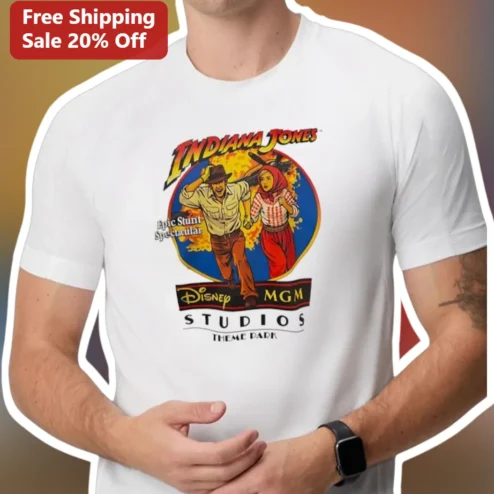 Indiana Jones Epic Stunt Spectacular Disney Hollywood Studios Tee Vintage Theme Park Souvenir Shirt