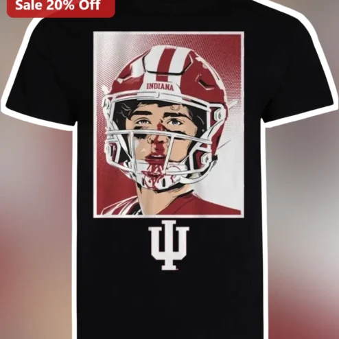 Indiana Pop Art Football Player Tee Vintage IU Hoosiers College Fan Gift