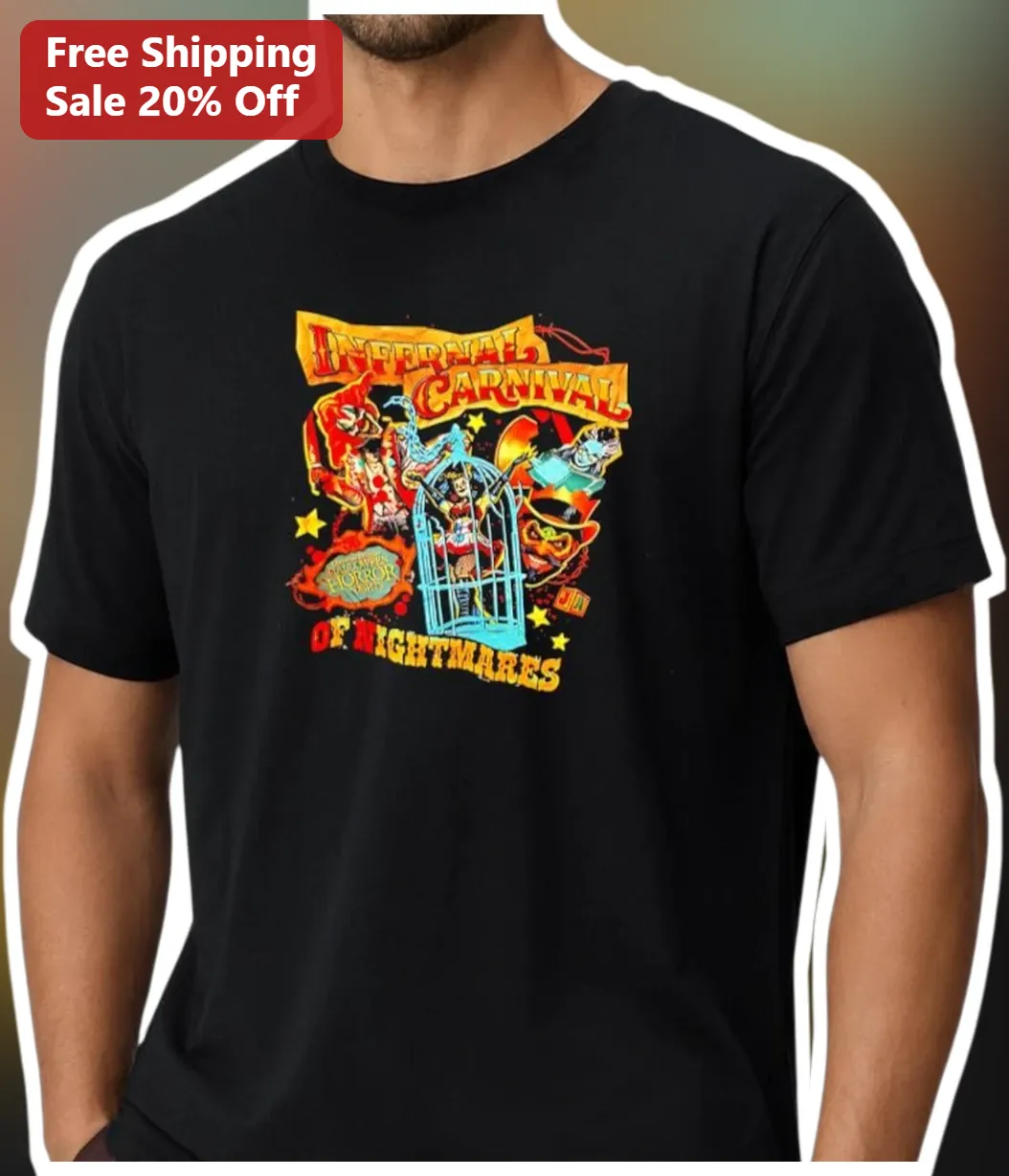 Infernal Carnival of Nightmares Tee Halloween Horror Nights Scary Clown Graphic Shirt