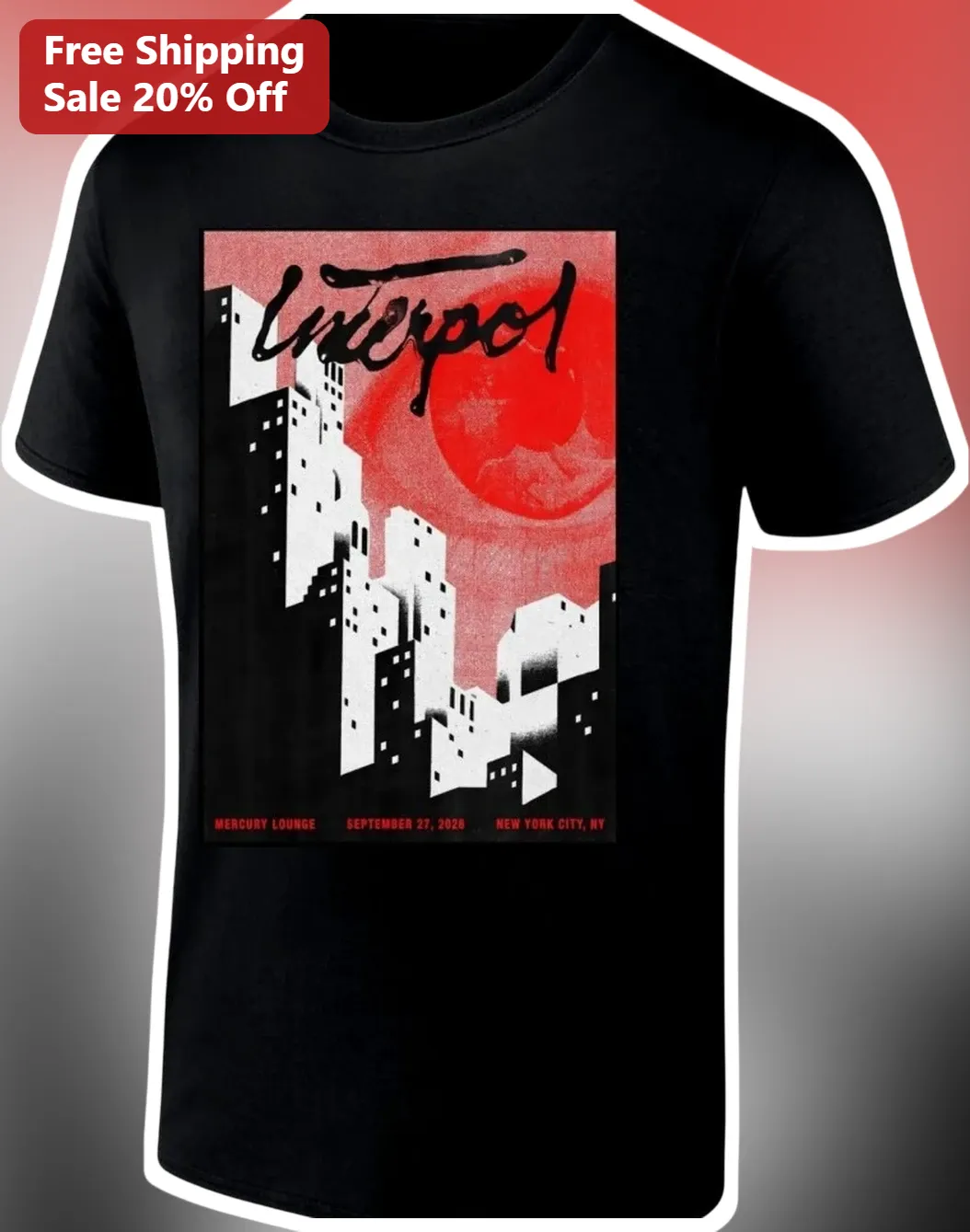 Interpol Vintage Concert Poster Graphic Tee Indie Rock Band Merch Gift for Men Women