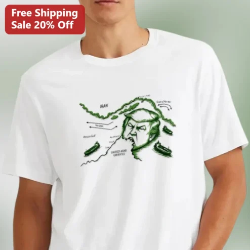 Iran United Arab Emirates Tee Donald Trump Persian Gulf Political Satire Gift for News Junkies