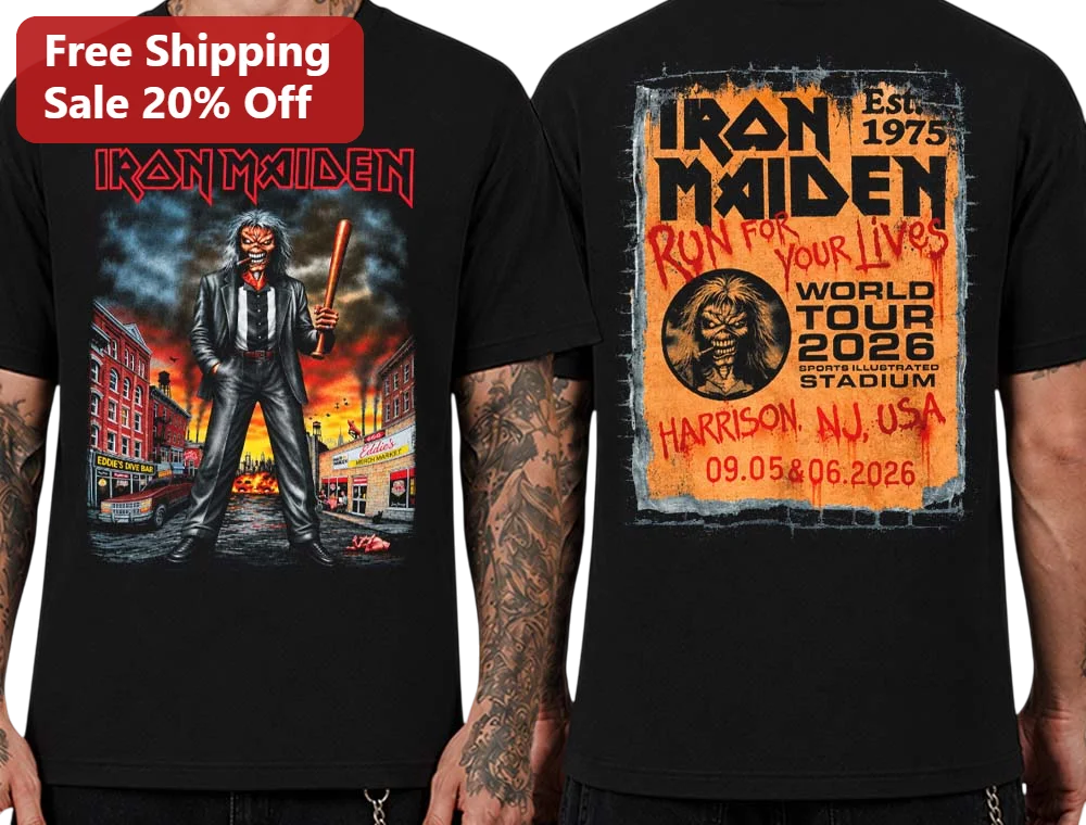 Iron Maiden Run For Your Lives Tee Eddie The Head Heavy Metal Band Shirt