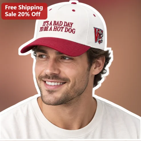 It'S A Bad Day To Be A Hot Dog Hat Funny Novelty Baseball Cap For Men Food Lovers Gag Gift