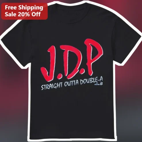 J.D.P. Straight Outta Double-A Tee Josue De Paula Baseball Prospect Shirt