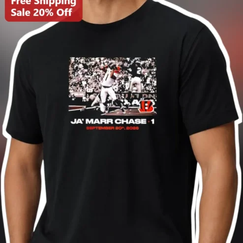Ja'Marr Chase Cincinnati Bengals Tee NFL Wide Receiver Fan Gear Gift