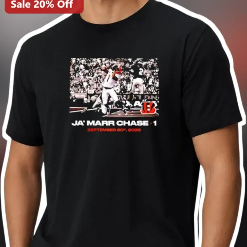 Ja'Marr Chase Cincinnati Bengals Wide Receiver Tee NFL Fan Gift