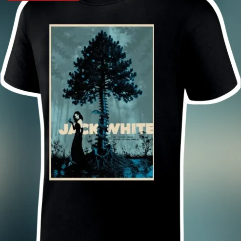 Jack White Gothic Spine Tree Graphic Tee Alternative Rock Concert Merch