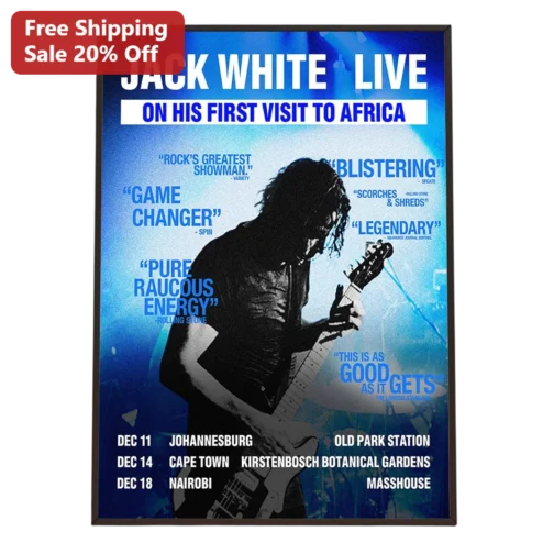 Jack White Live On His First Visit To Africa Vintage Concert Poster Rock Music Memorabilia Print