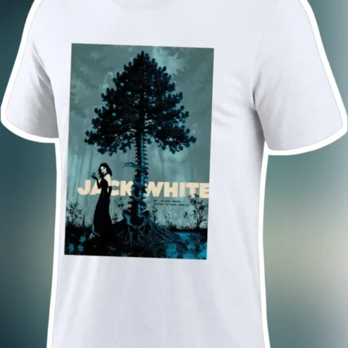 Jack White Tee Gothic Snake Tree Art Unisex Cotton Graphic Shirt for Fans