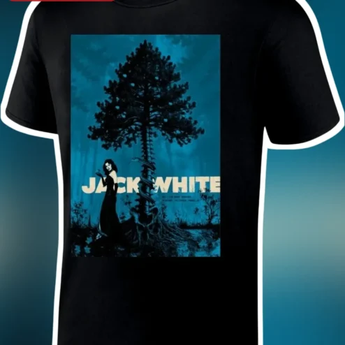 Jack White Tee Vintage Concert Poster Graphic T-Shirt for Men Women Rock Music Fans