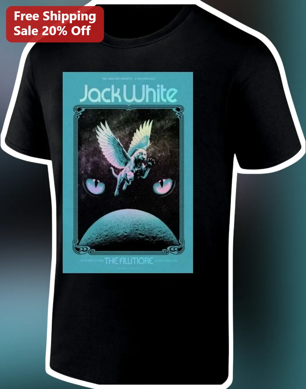 Jack White The Fillmore Graphic Tee Vintage Rock Concert Merch Gift