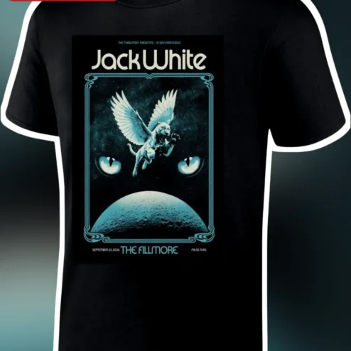 Jack White The Fillmore Tee Vintage Concert Poster Graphic Shirt
