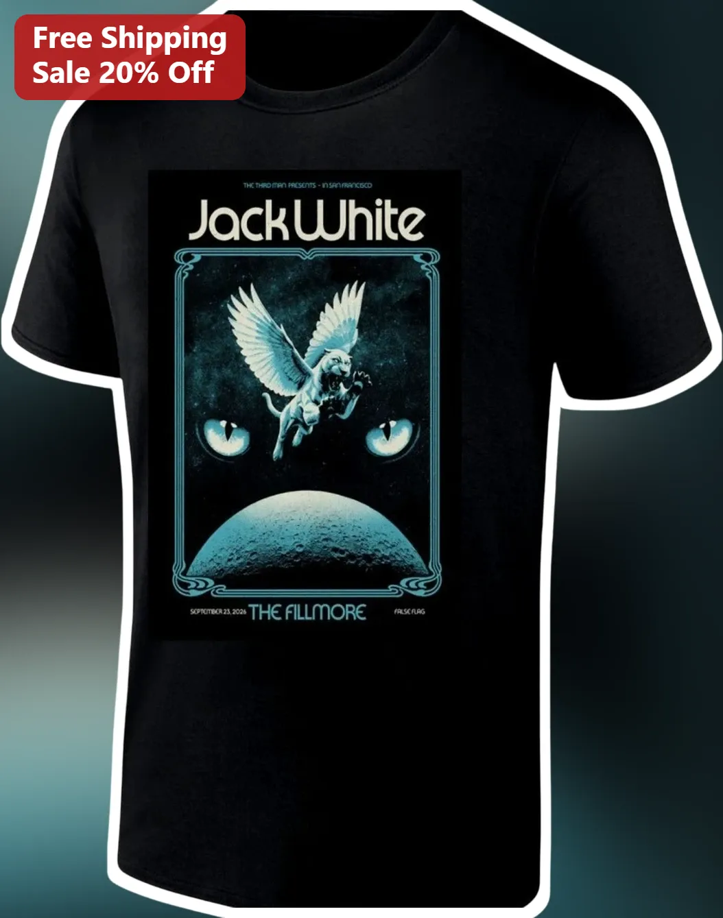 Jack White The Fillmore Tee Vintage Rock Concert Graphic T-Shirt
