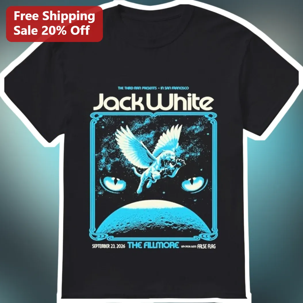 Jack White The Fillmore Tee Vintage Rock Concert Graphic T-Shirt for Men Women