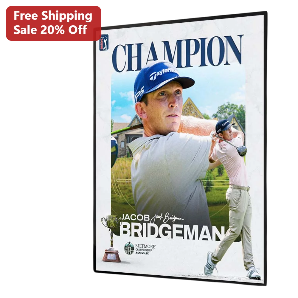 Jacob Bridgeman Champion PGA Tour Golfer Fleece Throw Blanket Gift for Sports Fans available at our Chicago, Illinois warehouse