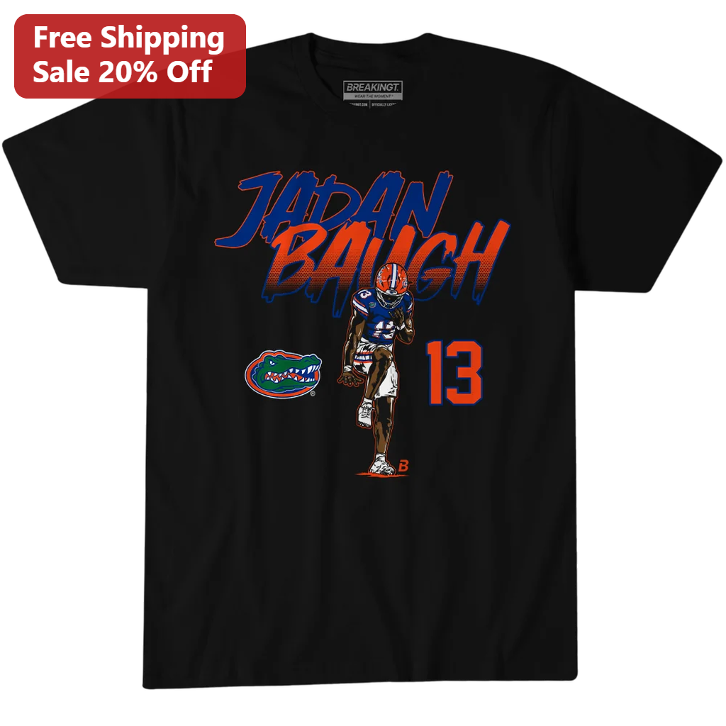 Jadan Baugh 13 Tee Florida Football Fan Graphic Shirt, Gators College Sports Apparel