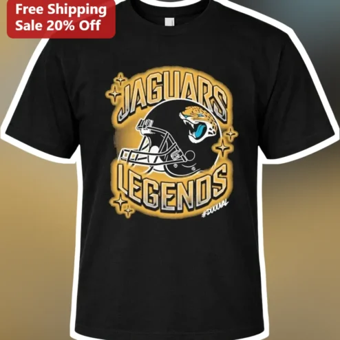 Jaguars Legends Tee Jacksonville Jaguars Vintage Football Helmet Graphic Shirt for Men NFL Fans
