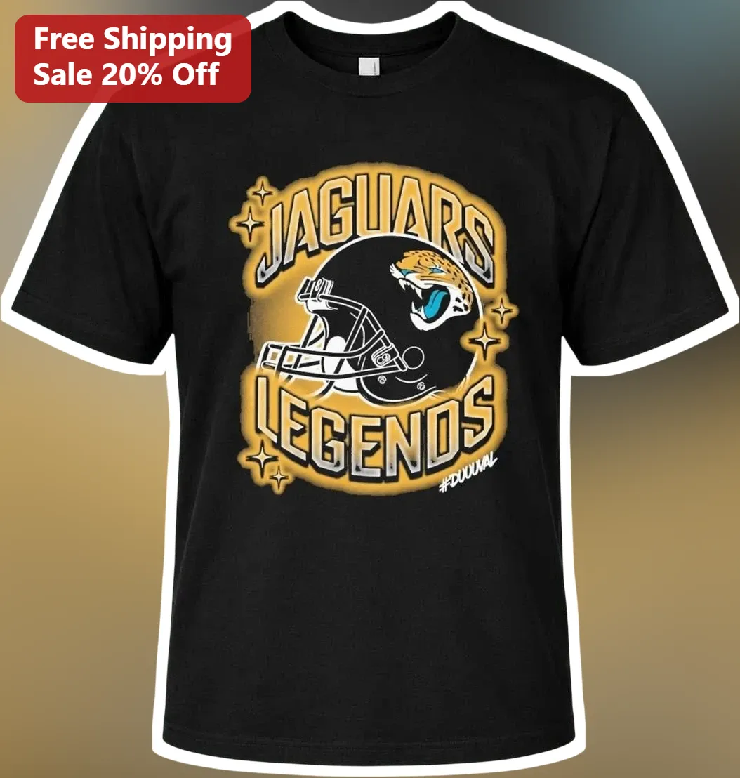 Jaguars Legends Tee Jacksonville Jaguars Vintage Football Helmet Graphic Shirt for Men NFL Fans