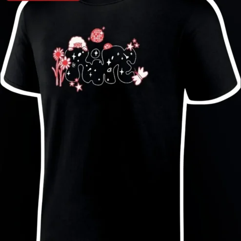 JANE Tee Galaxy Name Shirt Y2K Space Aesthetic Butterfly Floral Graphic T-Shirt for Women
