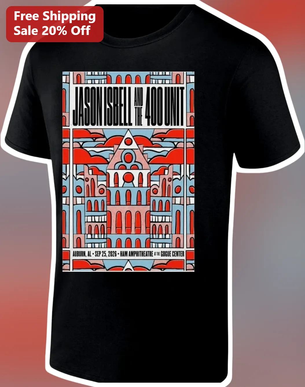 Jason Isbell And The Unit Auburn AL Concert Tee Ham Amphitheatre Sep 25 2026