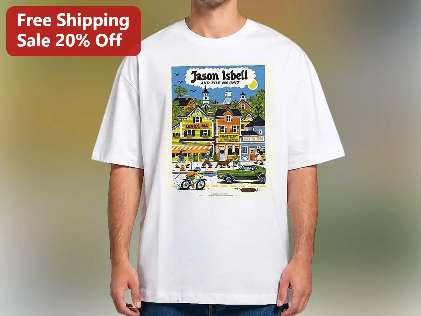 Jason Isbell and the Unit Retro Town Scene Graphic Tee