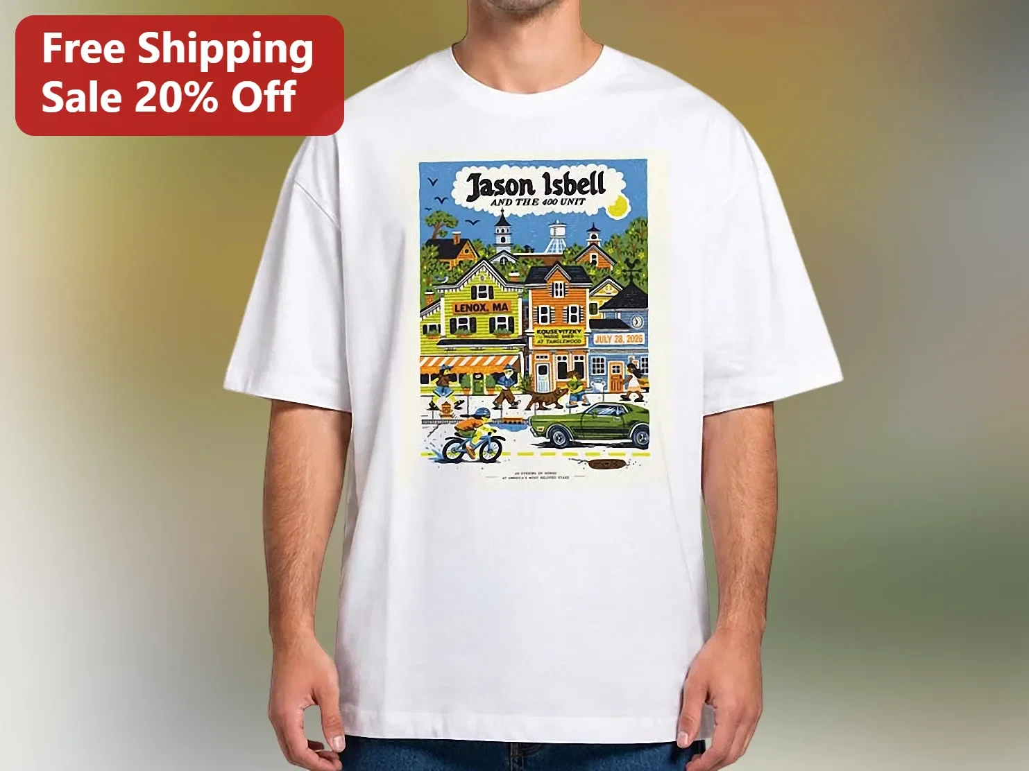 Jason Isbell and The Unit Tee Folk Art Concert Poster Shirt Americana Rock Band Merch Gift