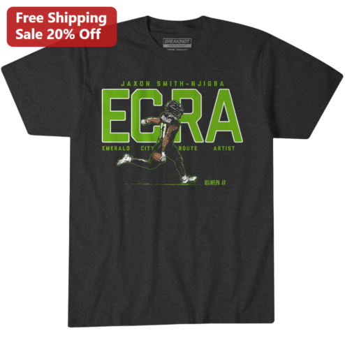 Jaxon Smith-Njigba Emerald City Route Artist ECRA Tee for Fans