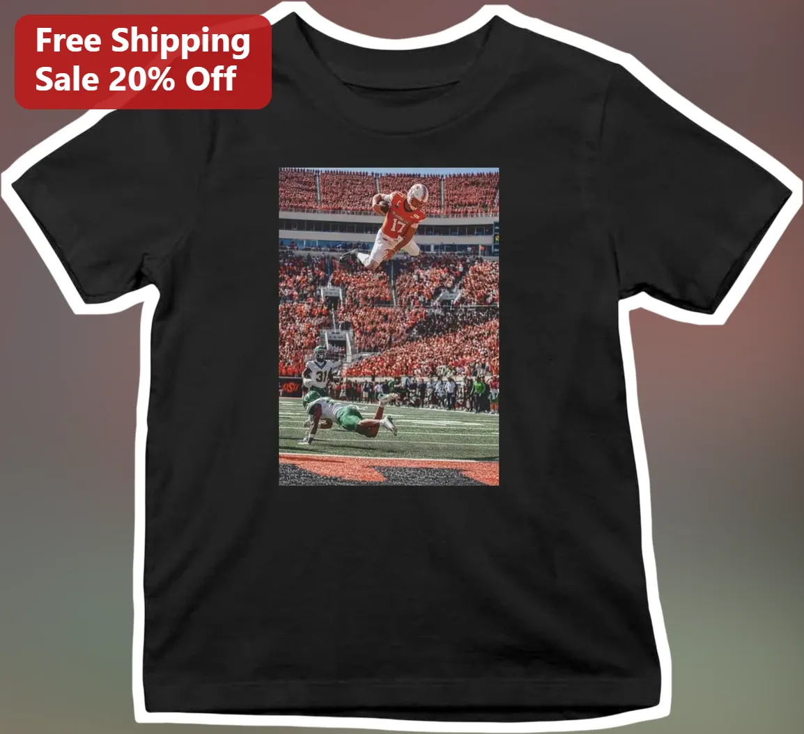 Jaxon Smith-Njigba Graphic Tee Black Football Player Action Shot Shirt for Men Women Fans