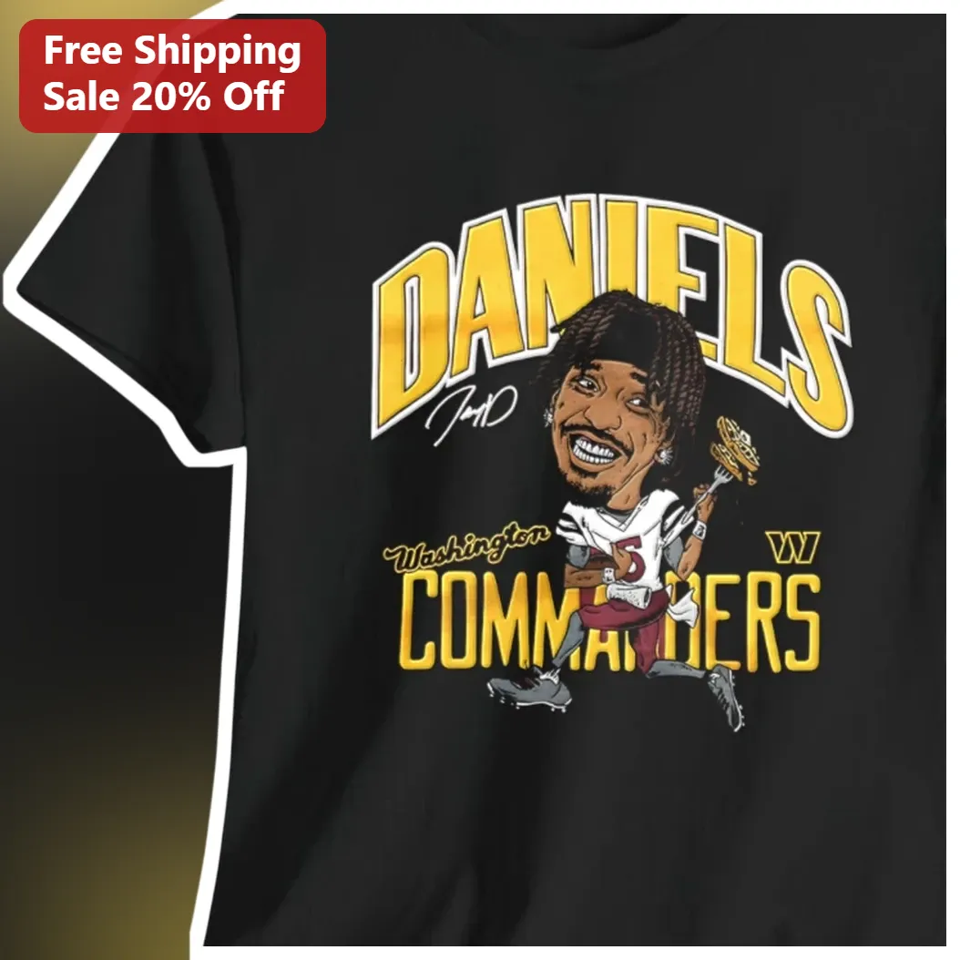 Jayden Daniels Washington Commanders QB Tee NFL Fan Apparel