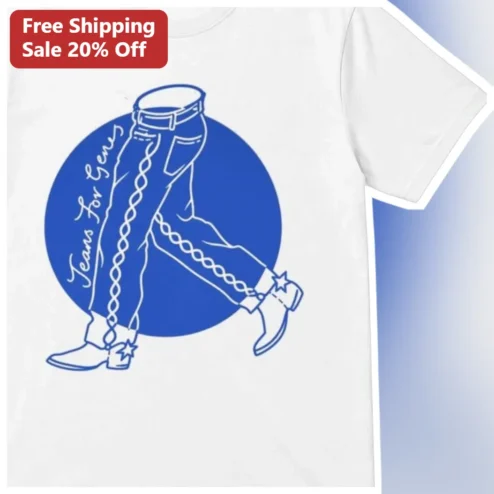 Jeans For Genes Western Cowgirl Bell Bottoms Graphic Tee Cancer Awareness Gift