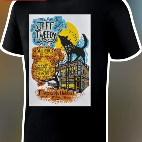 Jeff Tweedy Tee Wilco Fan Concert Poster Graphic T-Shirt Autumn Tour Merch