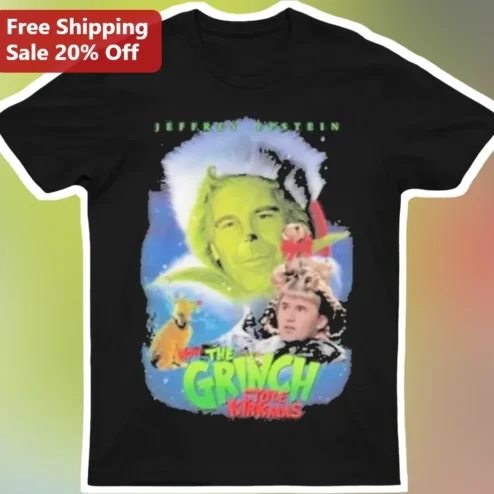 Jeffrey Epstein Now The Grinch Stole Kirkmas Satire Tee
