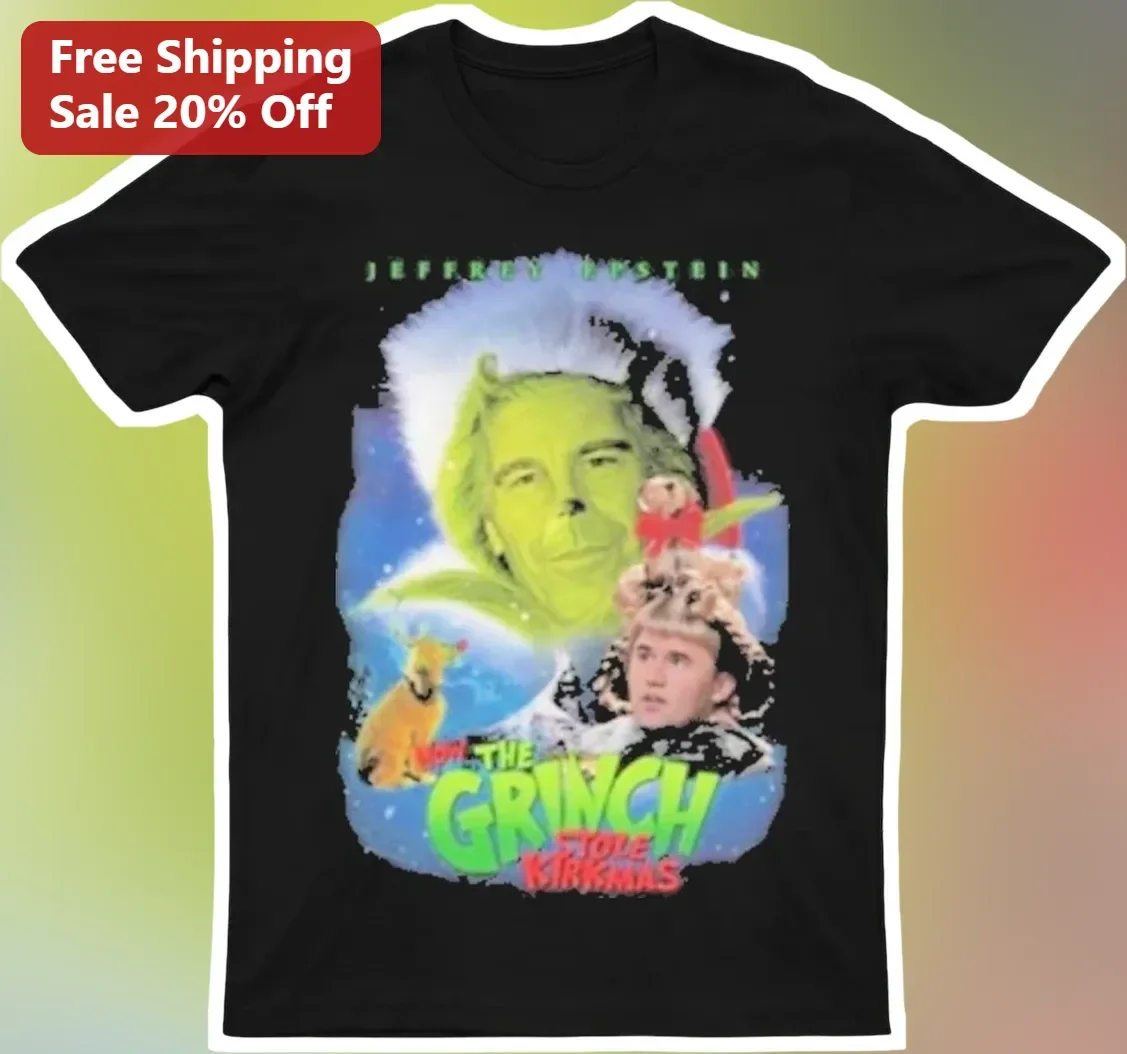 Jeffrey Epstein Now The Grinch Stole Kirkmas Satire Tee