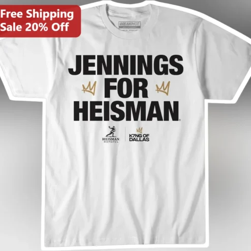 Jennings For Heisman K7NG OF DALLAS SMU QB7 Football Fan Tee
