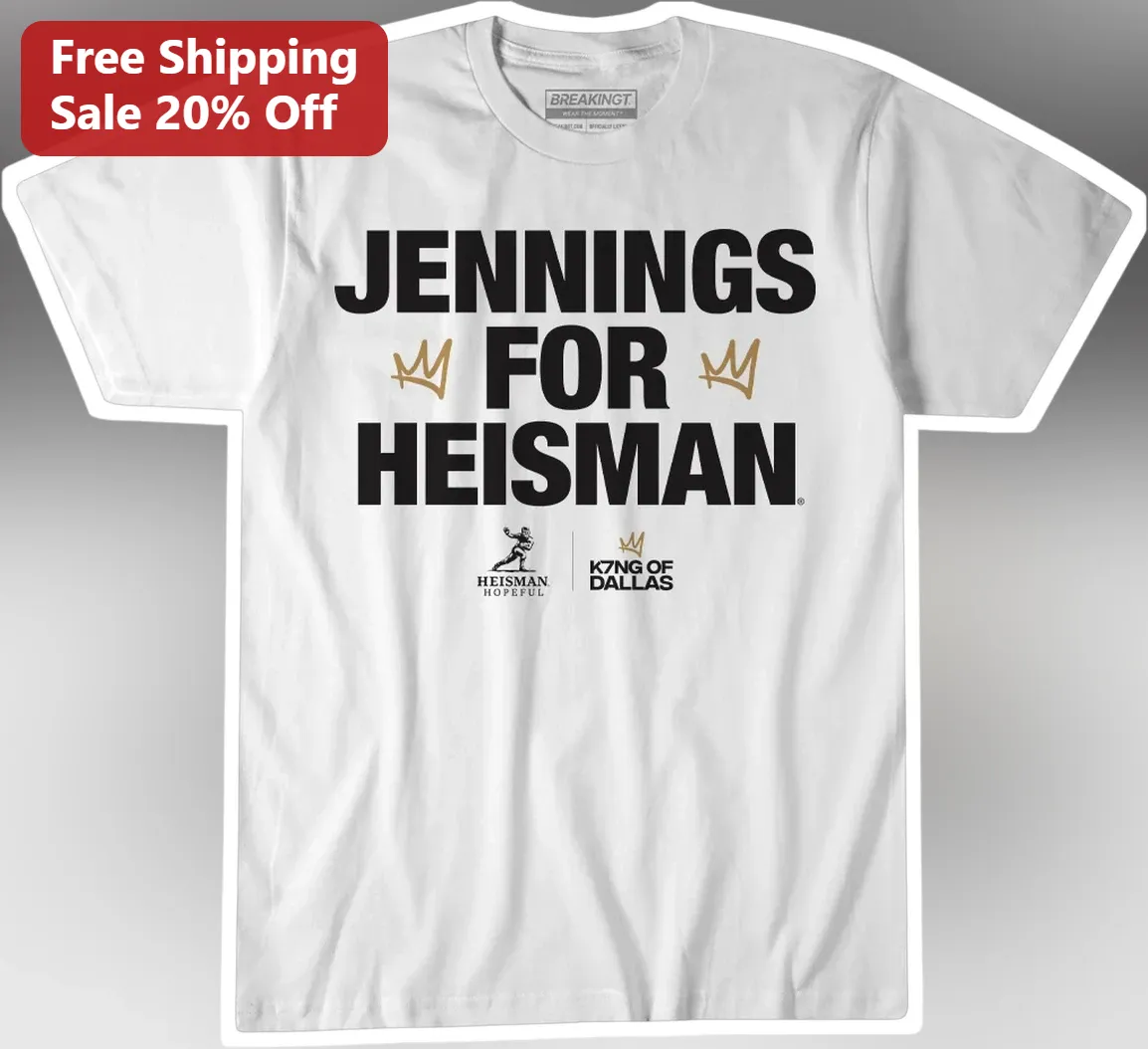 Jennings For Heisman K7NG OF DALLAS SMU QB7 Football Fan Tee