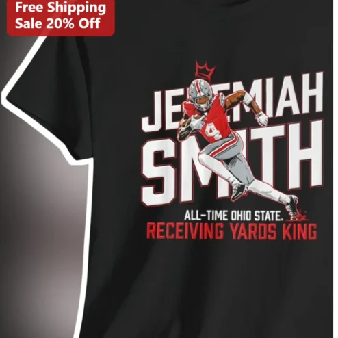 Jeremiah Smith All-Time Ohio State Receiving Yards King Graphic Tee
