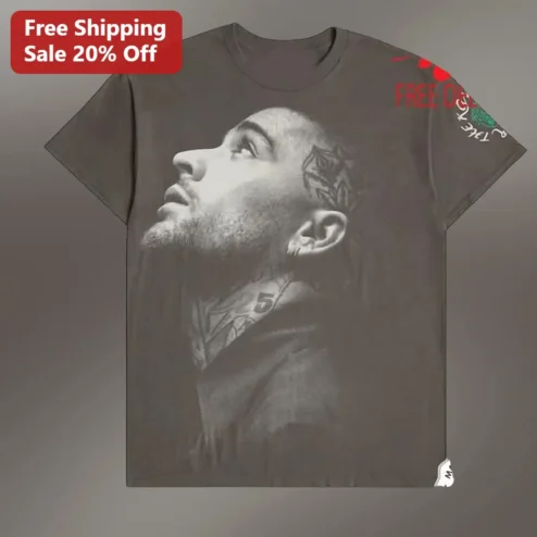 Jeremy Meeks Viral Mugshot Graphic Tee Black and White Portrait Shirt