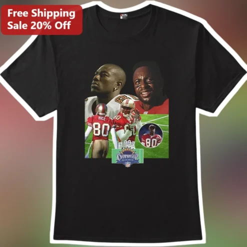 Jerry Rice 1997 Championship Game Graphic Tee NFL Football Vintage Sports Fan Apparel