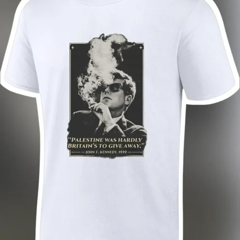 JFK Palestine Quote Tee John F Kennedy 1939 Letter Vintage Political History Shirt