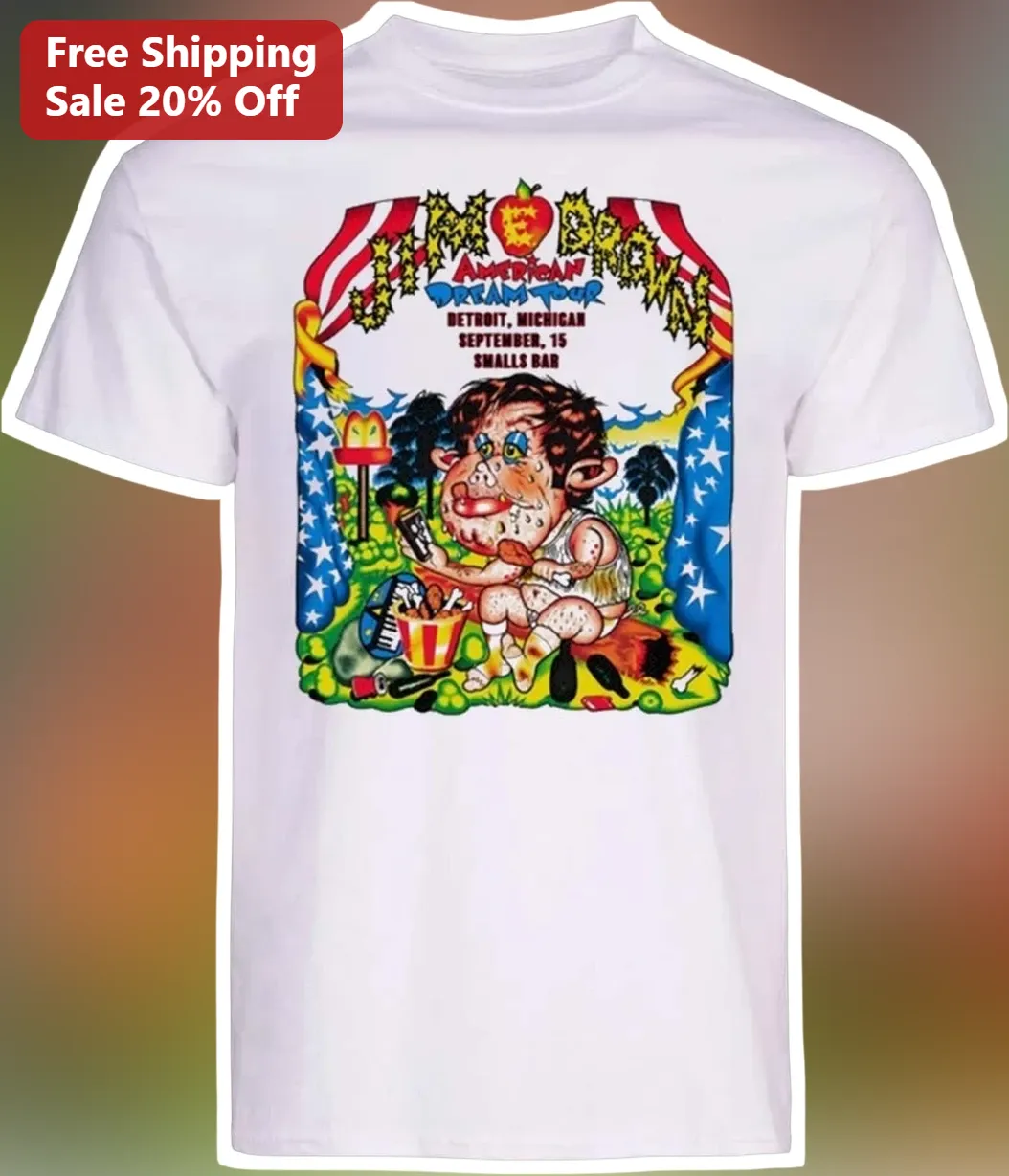 Jim Brown American Dream Tour Vintage Rock Poster Graphic Tee
