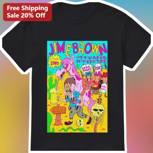 Jim E Brown Live Austin Texas Tee September 23rd Concert Merch