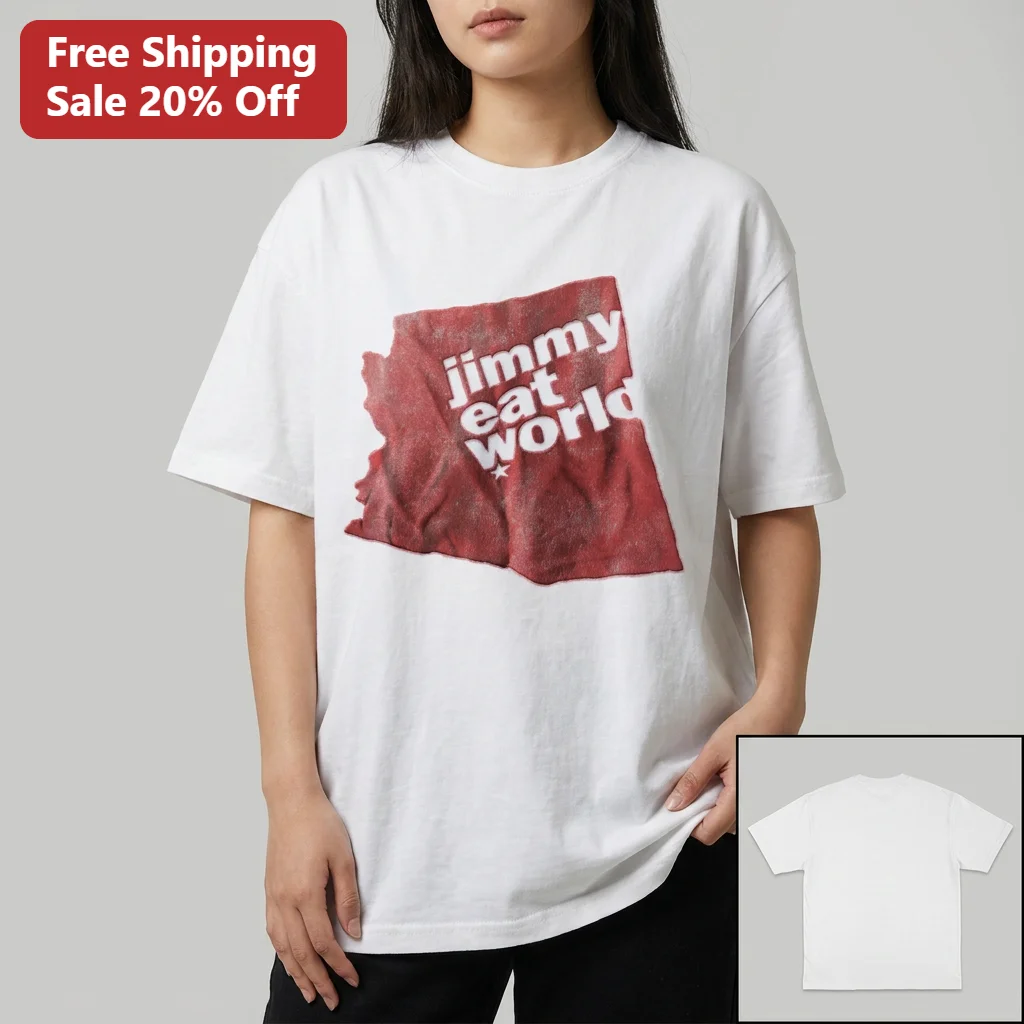 Jimmy Eat World Arizona State Graphic Tee Vintage Indie Rock Band Merch Gift for Music Fans