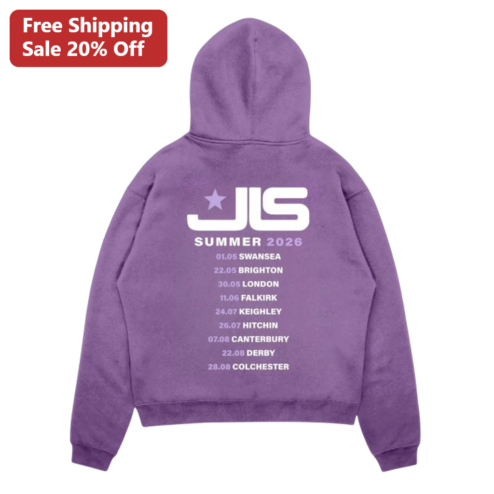 JLS Summer 2026 Tour Dates Hoodie, UK Concert Tour Schedule Sweatshirt, Music Fan Merch Gift