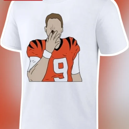 Joe Burrow Cartoon Caricature Graphic Tee Cincinnati Bengals Fan Shirt