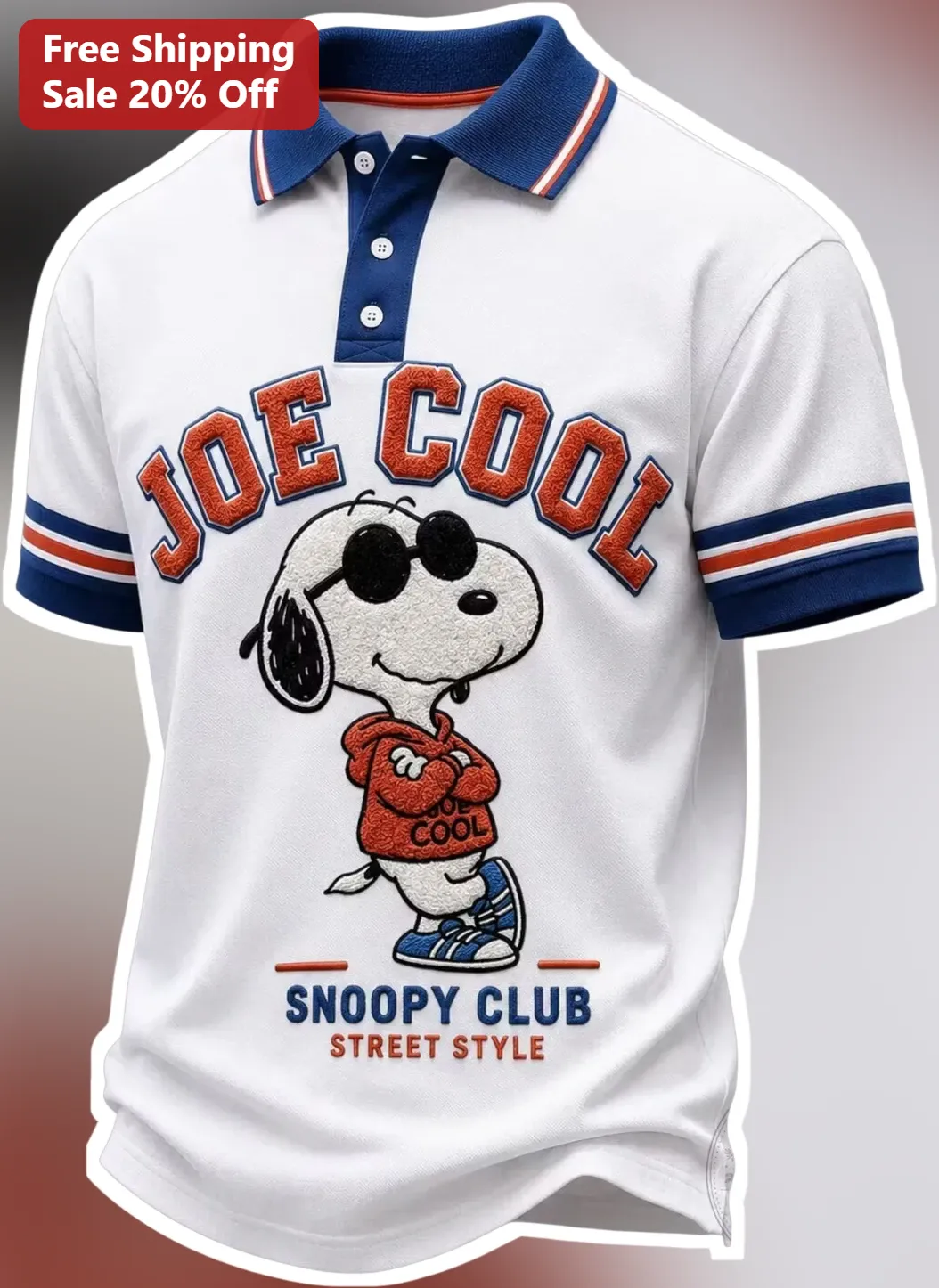 Joe Cool Snoopy Club Street Style Polo Shirt