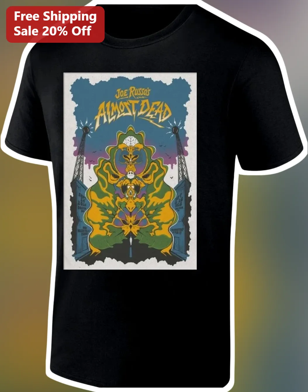 Joe Russo's Almost Dead Tee Grateful Dead Tribute Band Psychedelic Jam Merch Gift for Deadheads