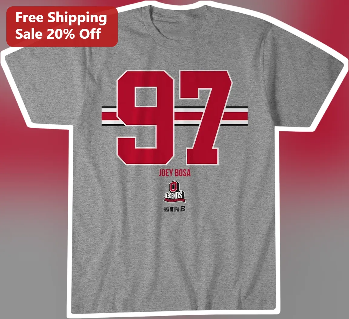 Joey Bosa Legends Tee Buffalo Bills Defensive End Retro Jersey Graphic Shirt