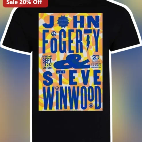 John Fogerty Steve Winwood Bethel NY Sept. 13 2026 Tour Tee
