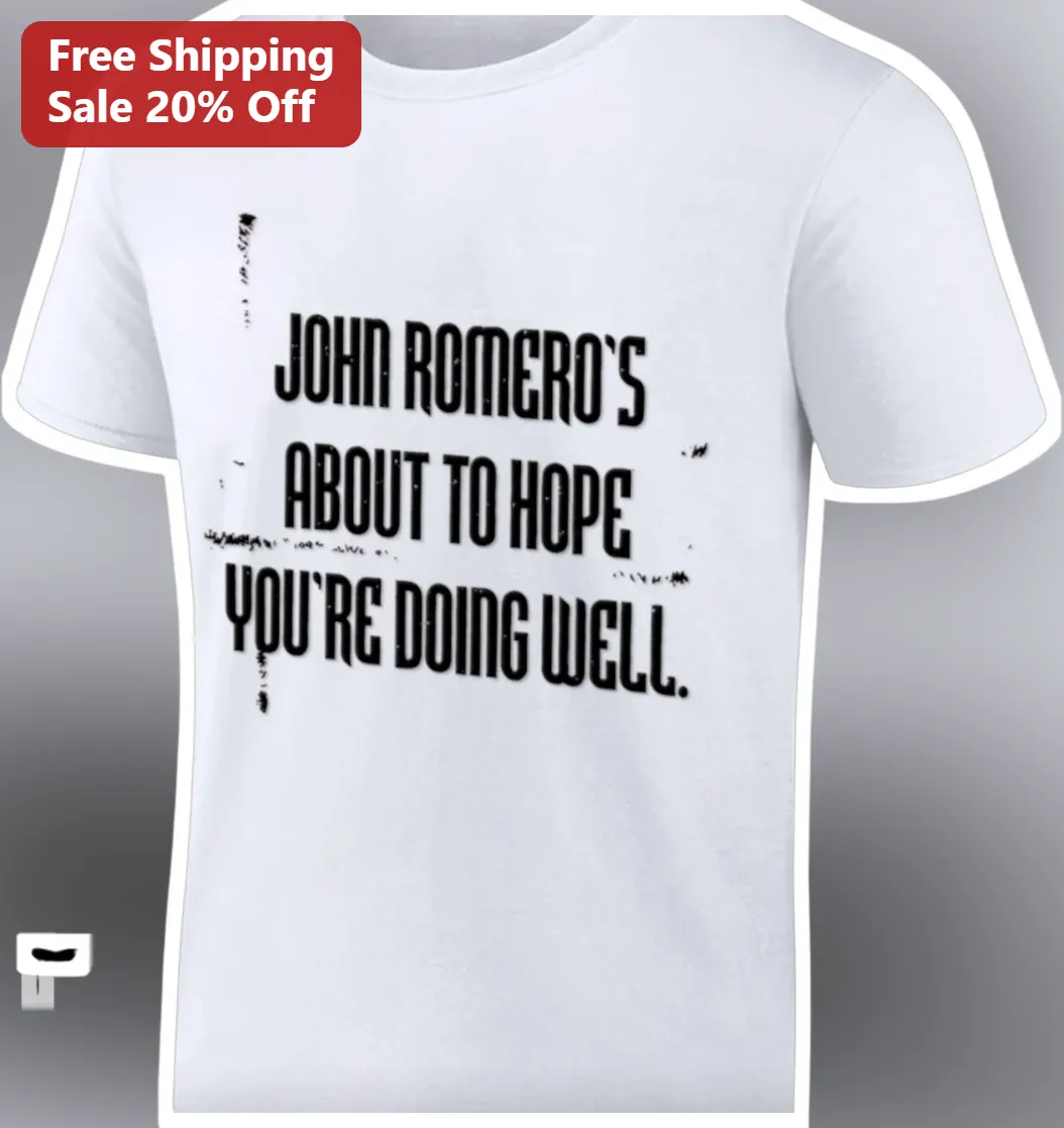 John Romero's About To Hope You're Doing Well Retro Gaming Meme Tee